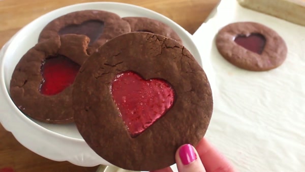 Chocolate Heart Sandwich Cookies