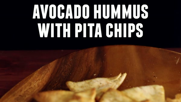Avocado Hummus and Whole Wheat Pita Chips